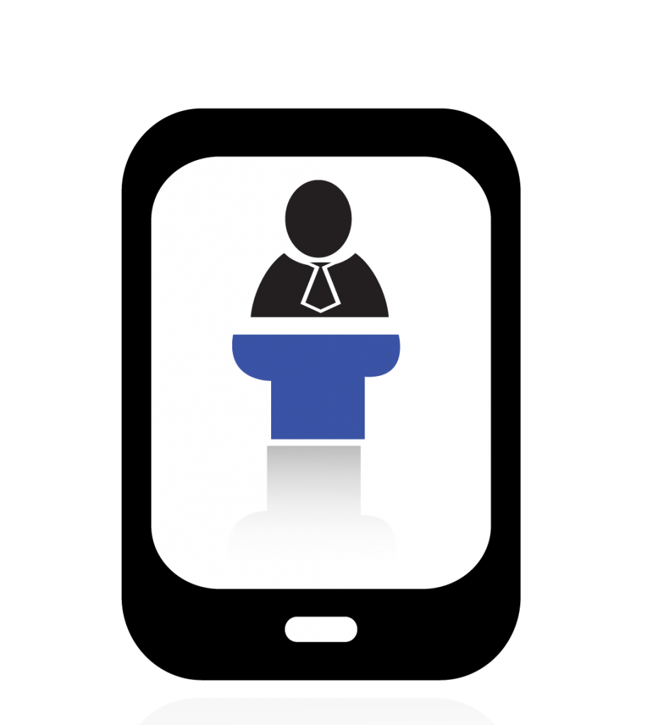 Man on Smartphone Screen