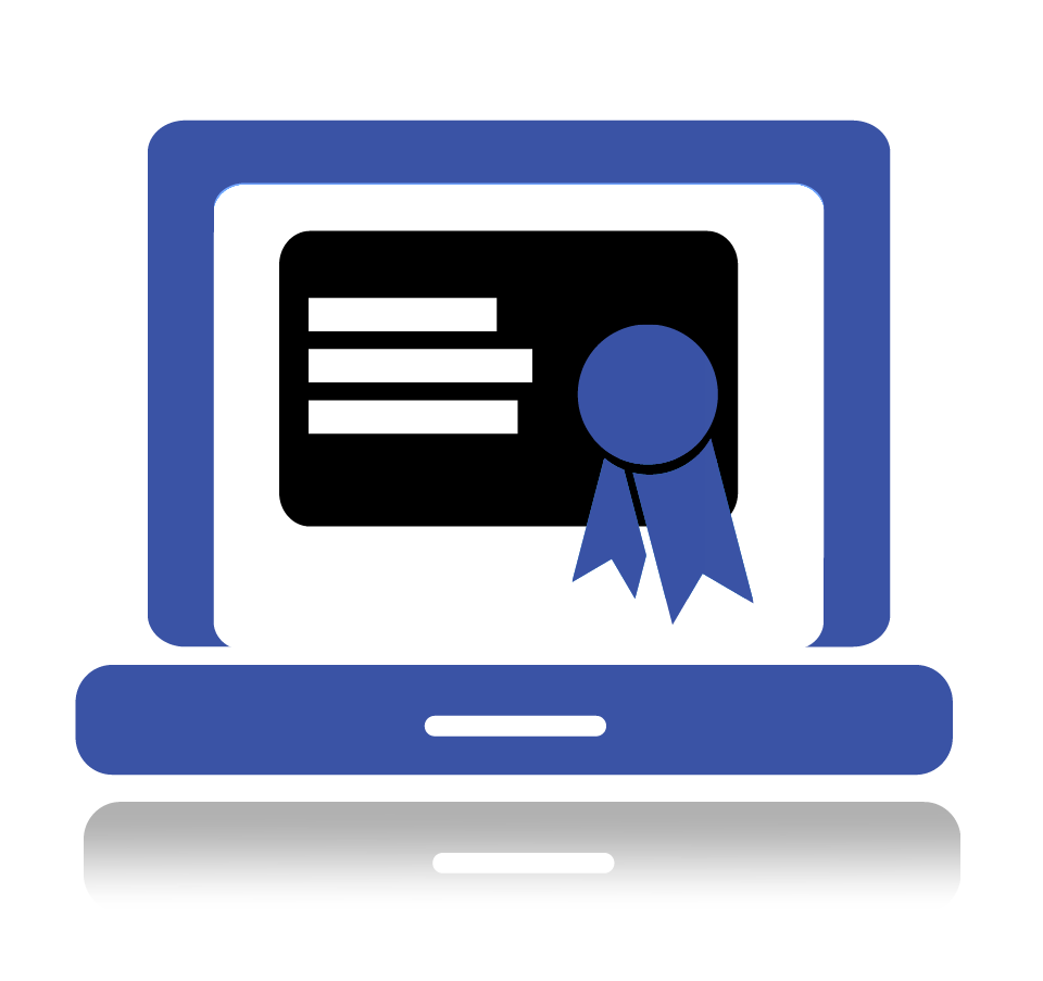 Certificate on Laptop Screen